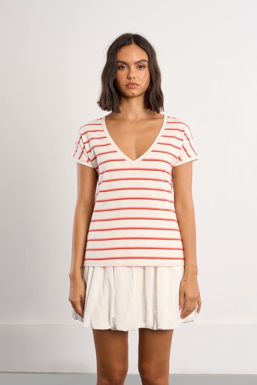 Red striped T-shirt