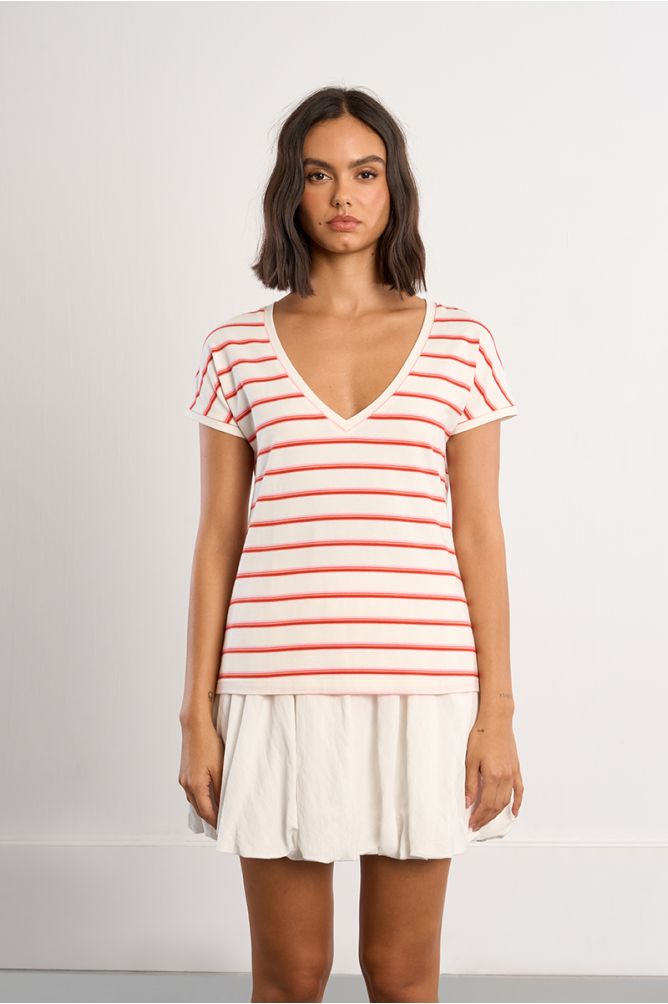 Red striped T-shirt