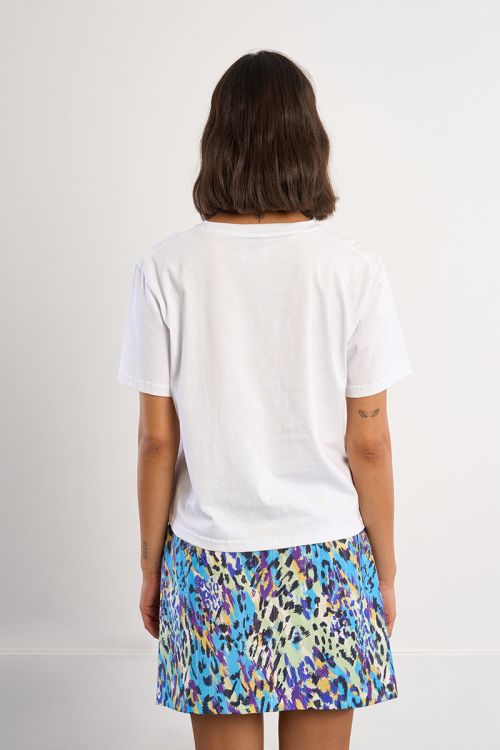Casual openwork embroidery T-shirt