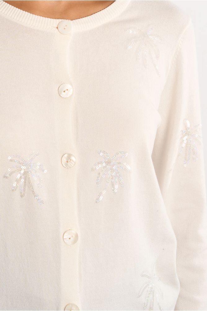 Cardigan aux motifs palmiers