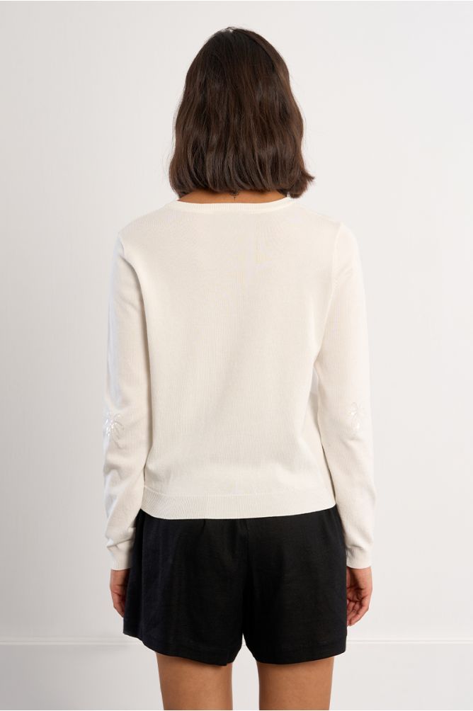 Cardigan aux motifs palmiers