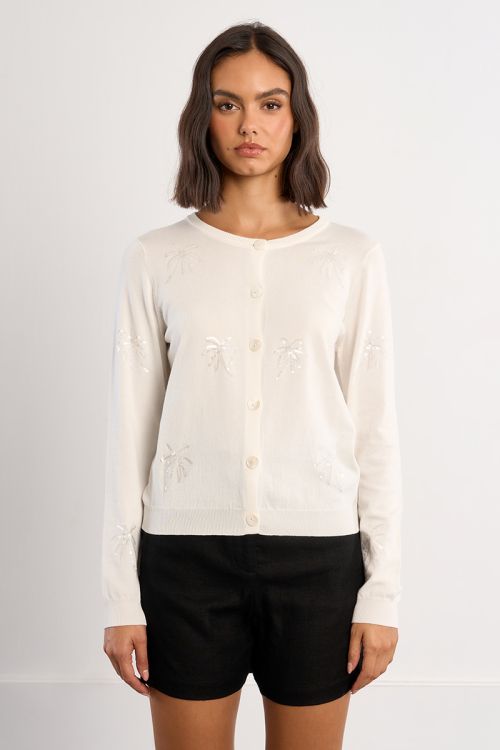 Cardigan aux motifs palmiers
