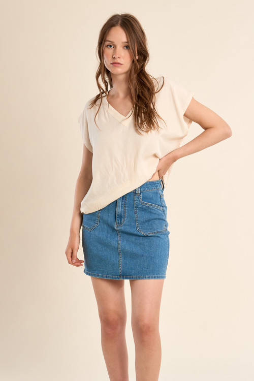 Jupe courte en denim
