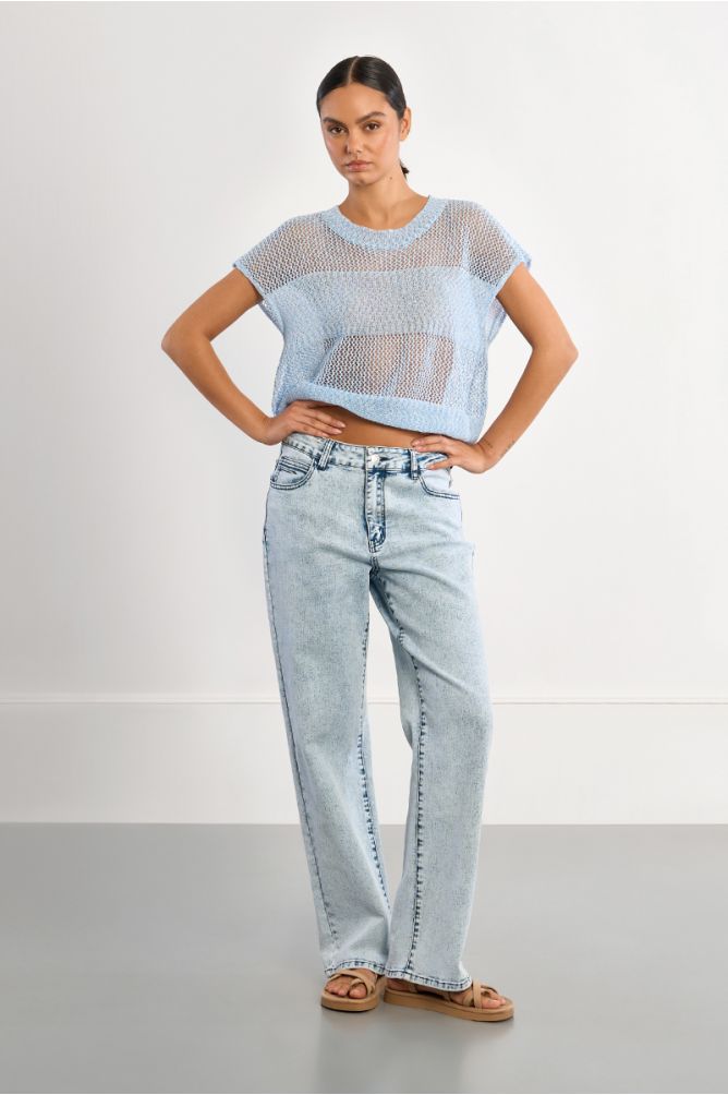 Sleeveless mesh top
