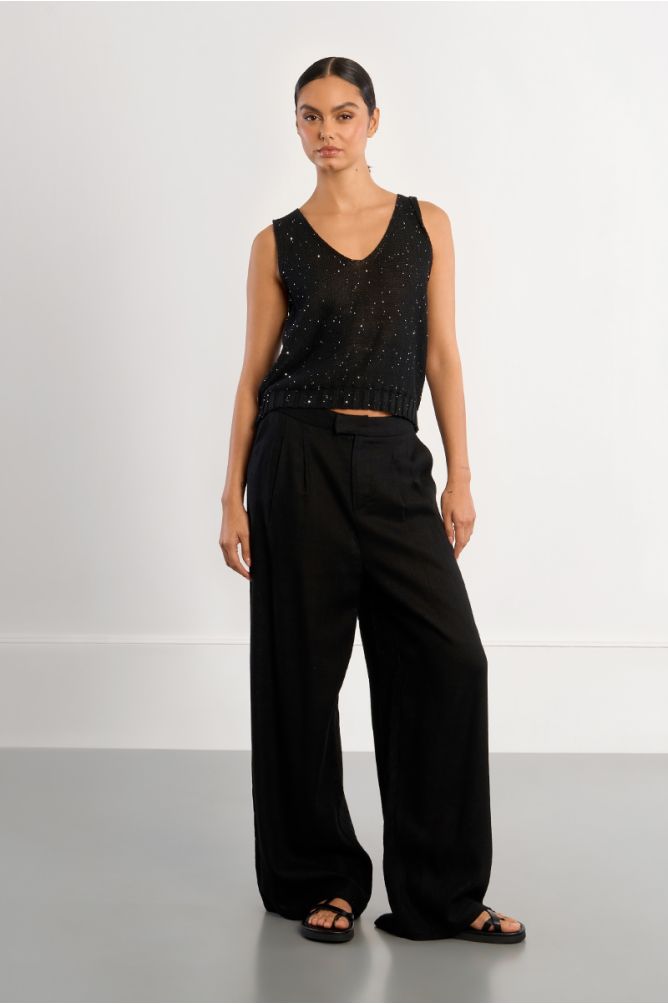 Knitted tank top, iridescent