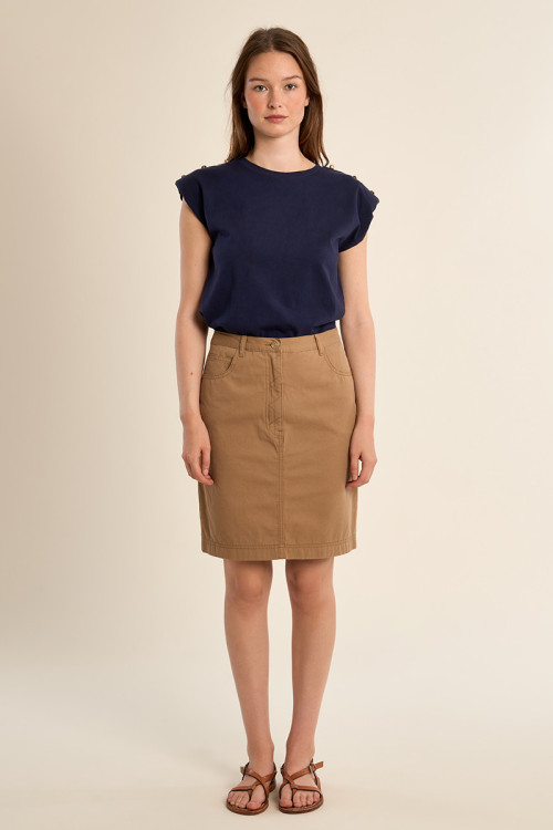 Short denim skirt