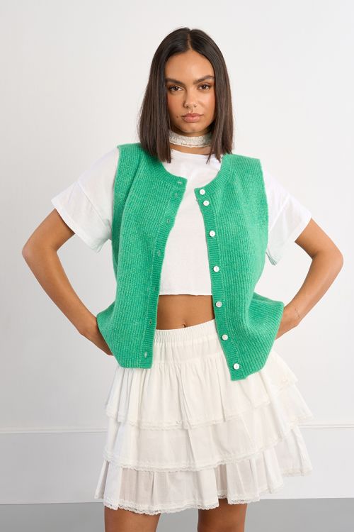 Gilet sans manches, boutonné
