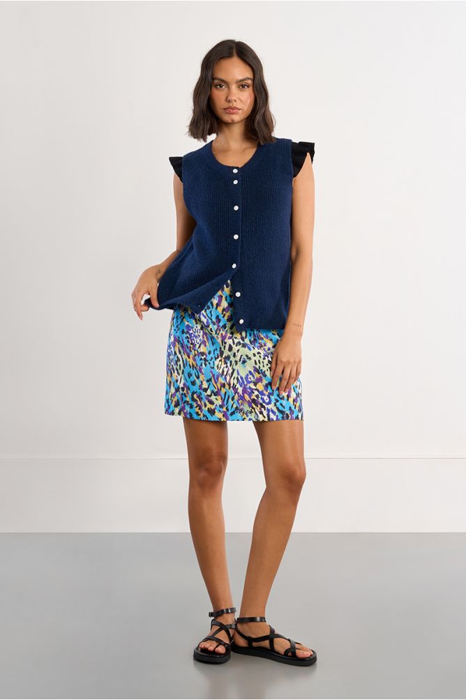 Gilet sans manches, boutonné