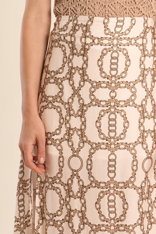 Midi skirt, printed