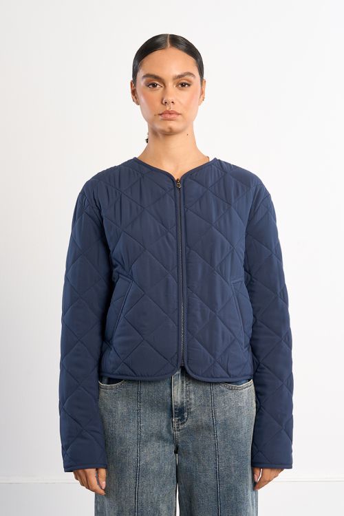Chaqueta de mujer de manga larga, acolchada.
