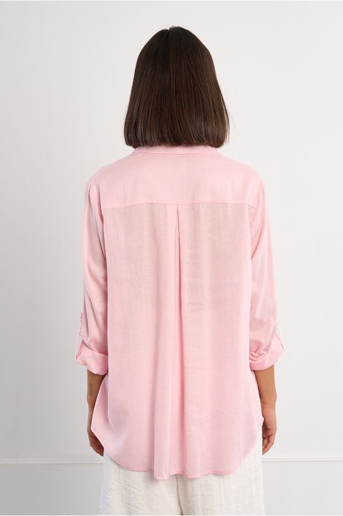 Camisa de mujer manga 3/4, ajustable.