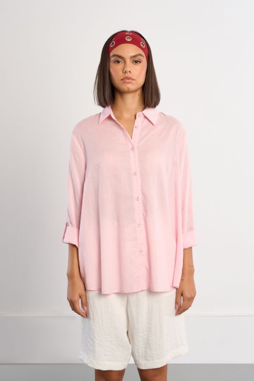 Camisa de mujer manga 3/4, ajustable.