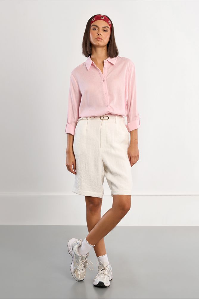 Camisa de mujer manga 3/4, ajustable.
