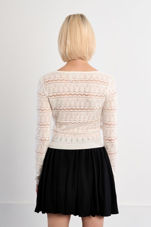 Maille en crochet col carré