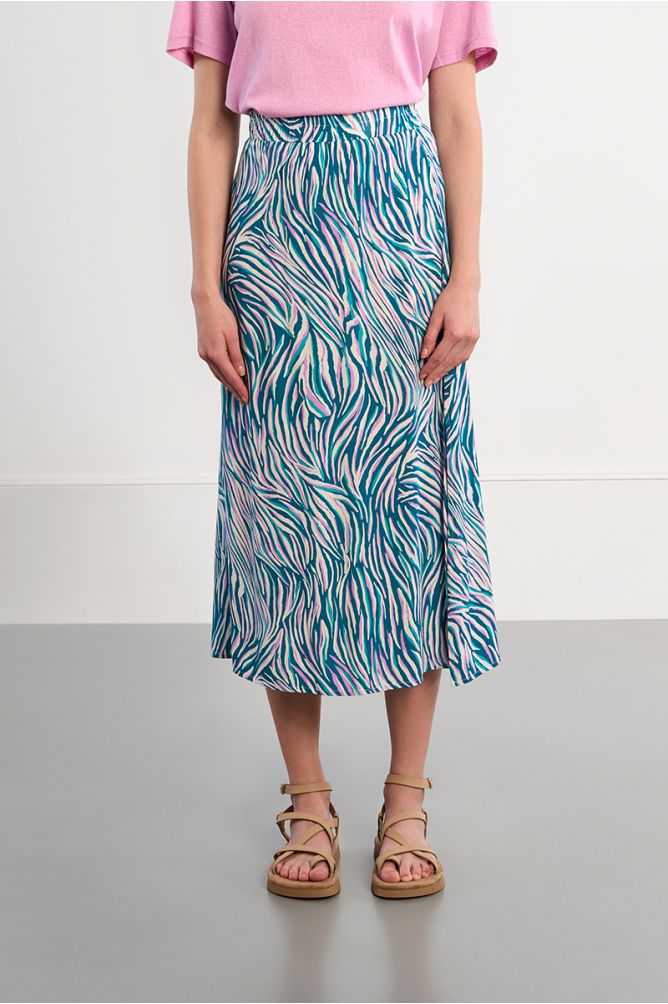 Zebra print maxi skirt