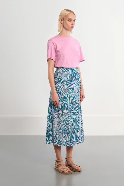 Zebra print maxi skirt