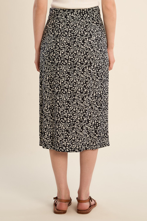 Long floral print skirt