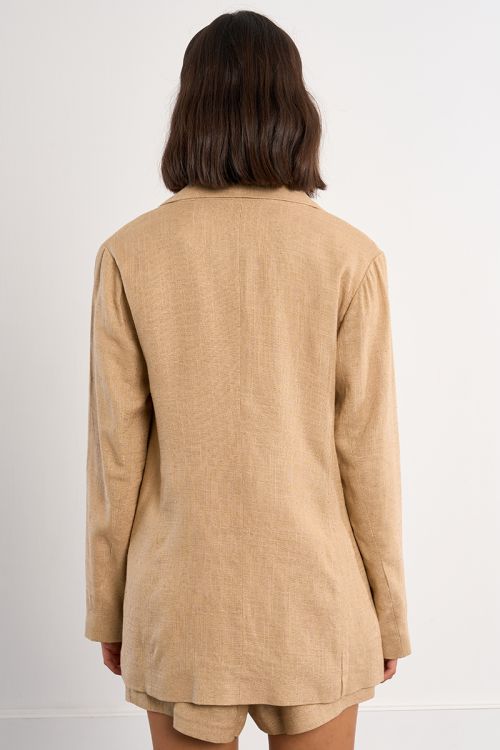 Blazer droit en lin