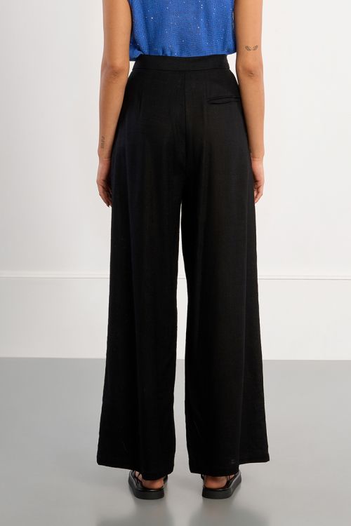 Pantalon large en lin