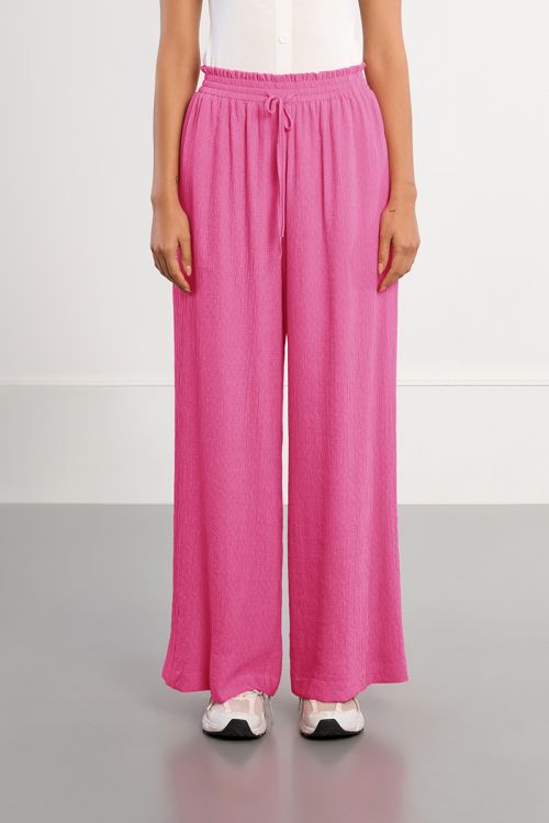 Pantalon large taille haute