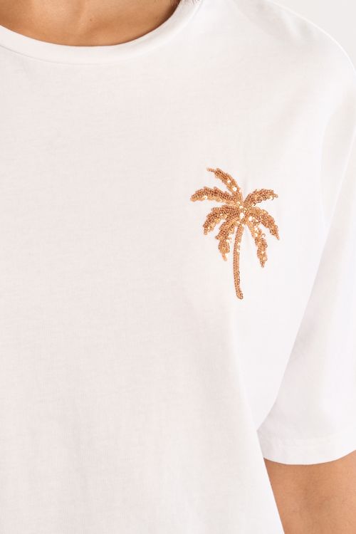 T-shirt oversize palmier