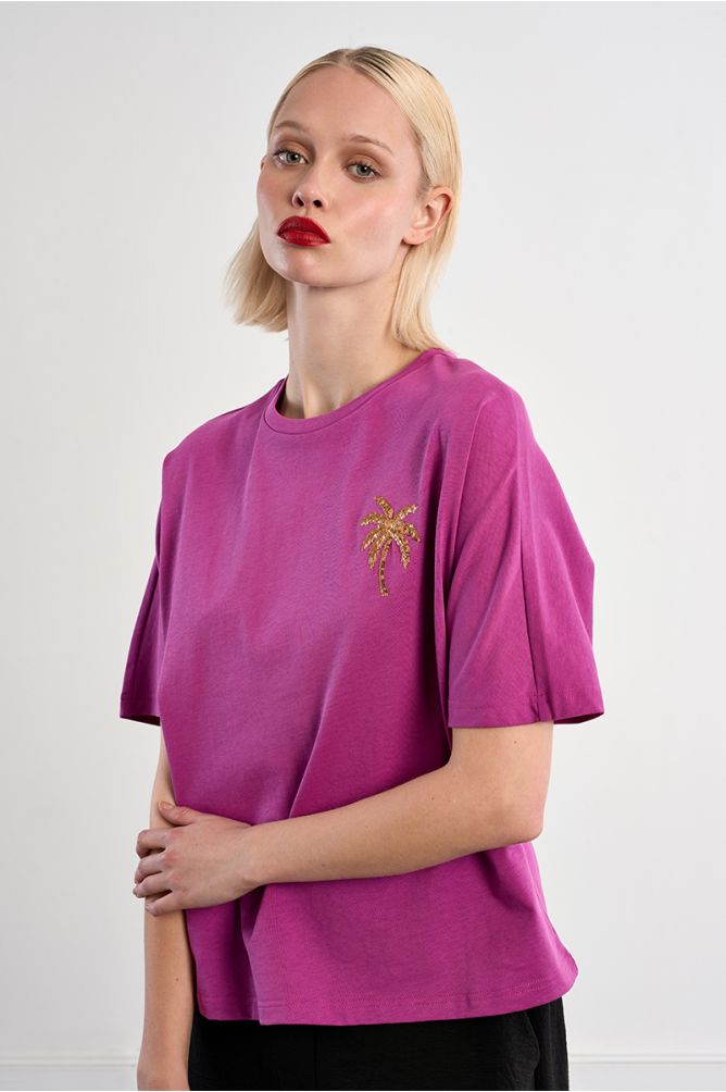 Oversized palm tree T-shirt
