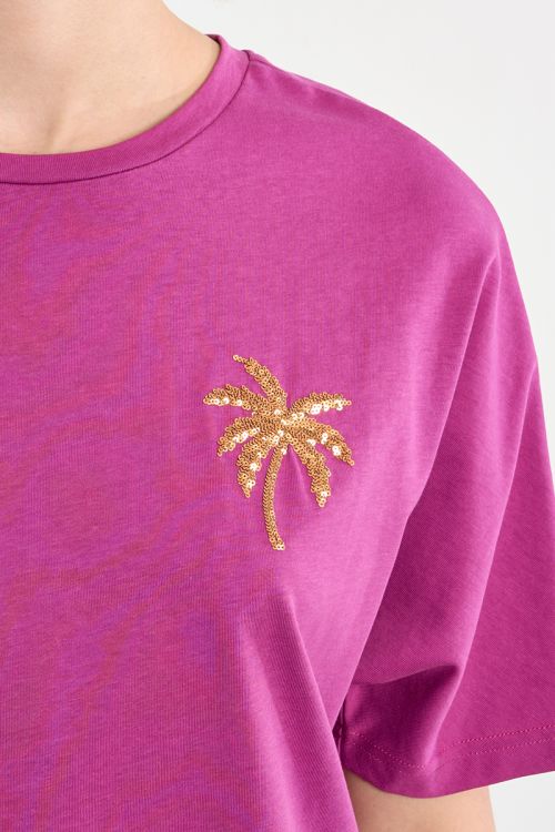 T-shirt oversize palmier