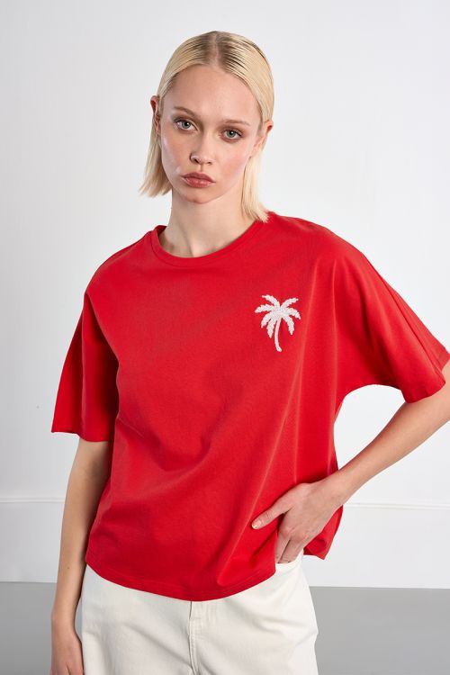 T-shirt oversize palmier