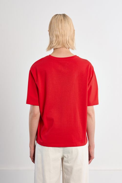 Camiseta de mujer de manga larga, con estampado.