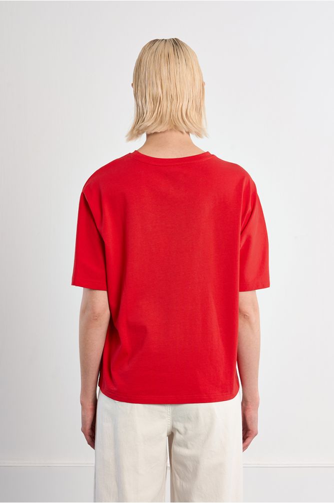 Camiseta de mujer de manga larga, con estampado.