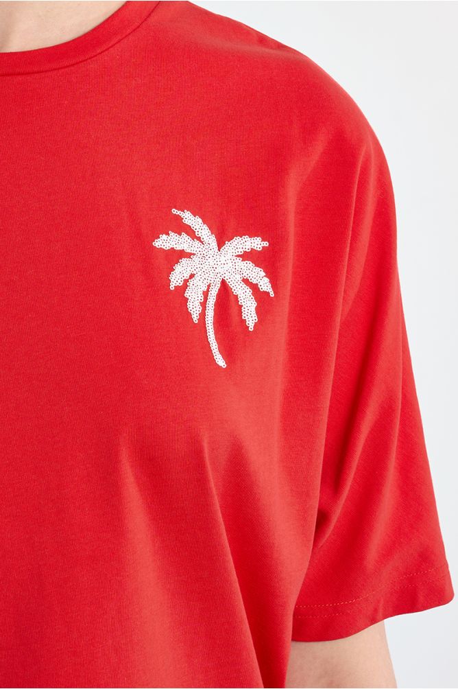 T-shirt oversize palmier