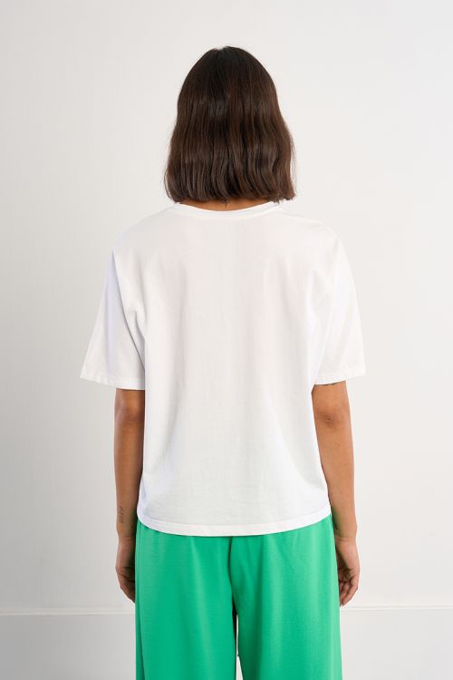 Camiseta de mujer de manga larga, con estampado.