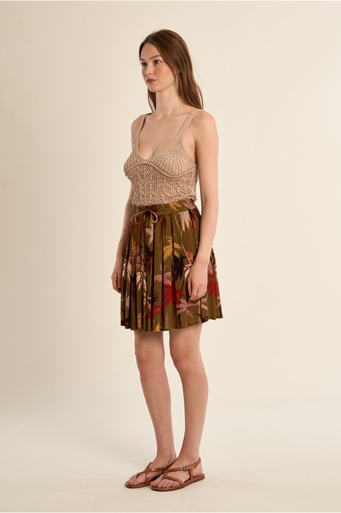 Short skater skirt, printed