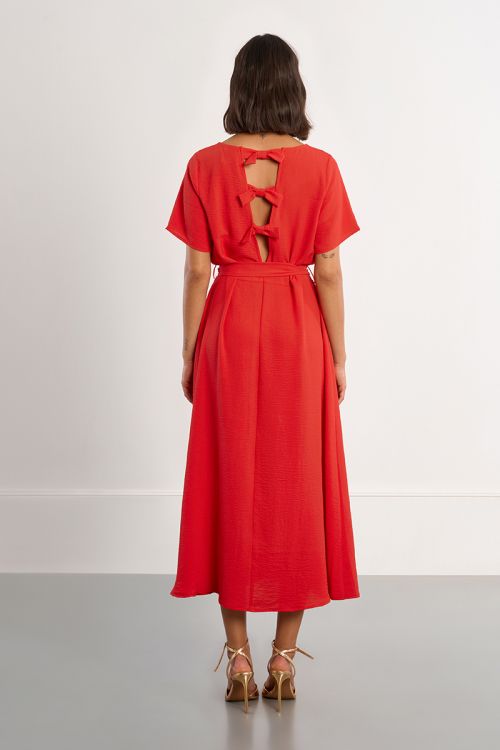 Robe maxi, ceinture à nouer