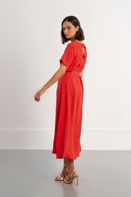 Robe maxi, ceinture à nouer