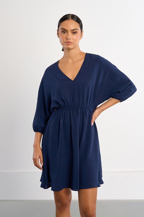Mini dress, elasticated waist