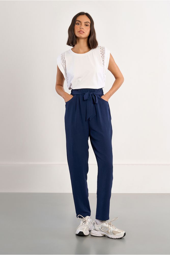 Paperbag waist trousers