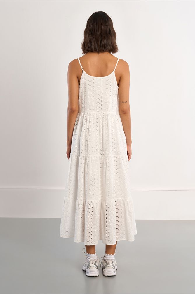 Robe maxi coton, en broderie anglaise