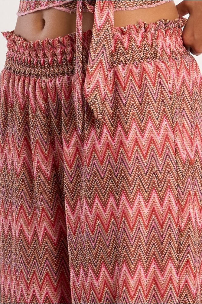 Wide leg trousers with graphic print