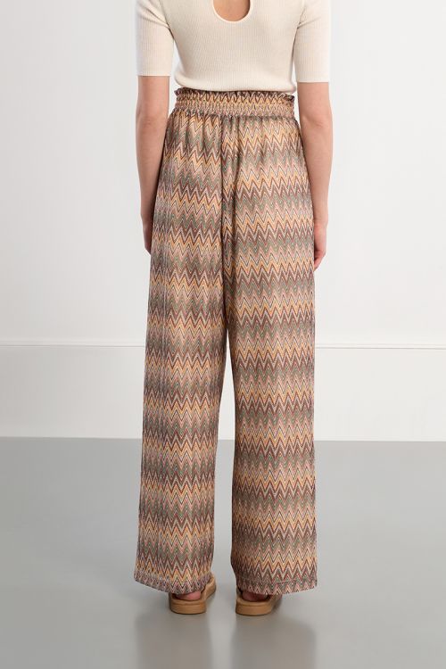 Pantalon large à imprimé graphique