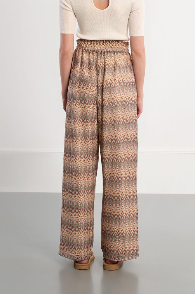 Pantalón de mujer largo, con estampado, multicolor.