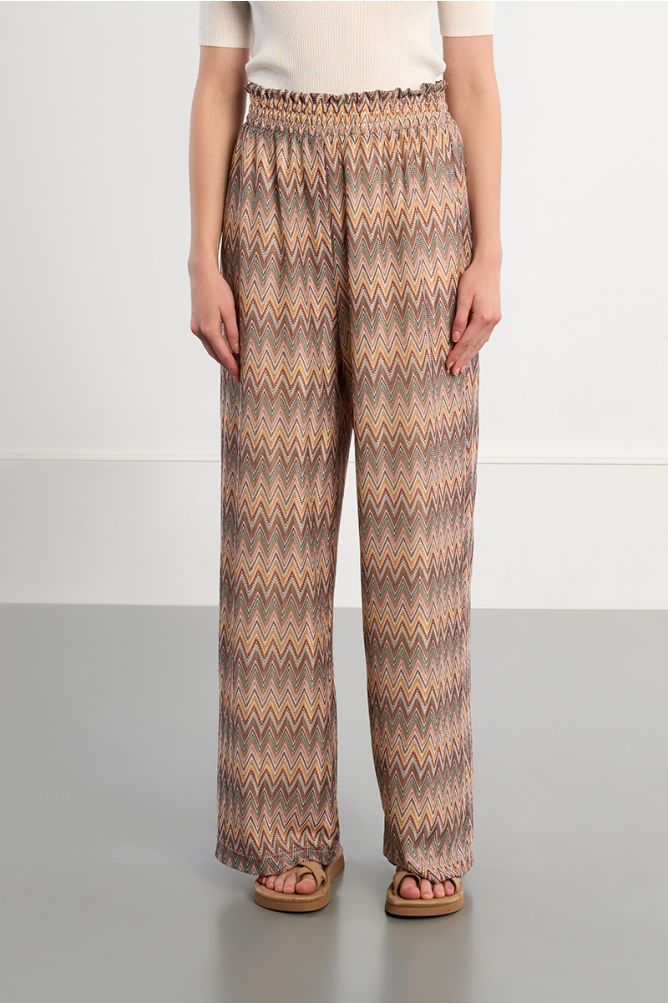 Wide leg trousers with graphic print