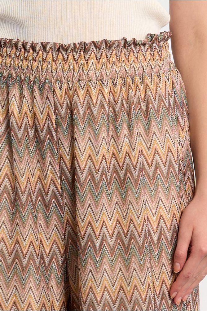 Pantalon large à imprimé graphique