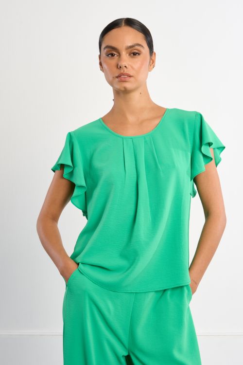 Ruffle sleeve top