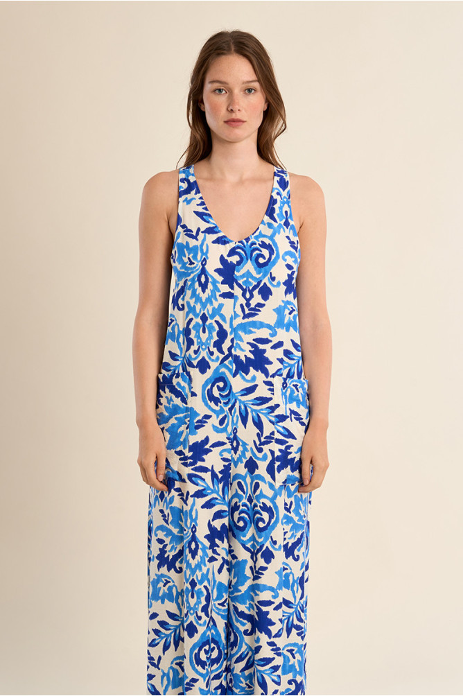 Long jumpsuit, printed