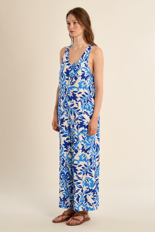 Long jumpsuit, printed