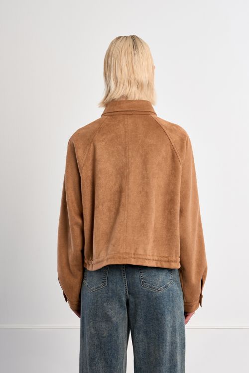 Chaqueta de mujer de manga larga, efecto ante.