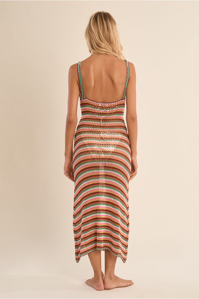 Crochet knit beach dress