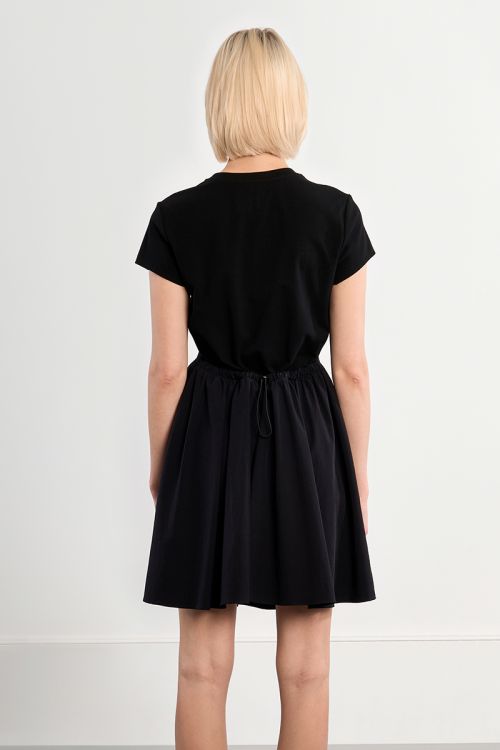 Nylon mini dress, drawstring