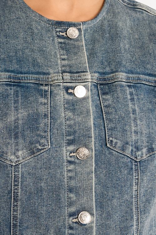 Chaqueta de mujer sin manga, vaquera.